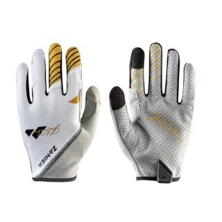 Rękawice rowerowe Zanier Shredder białe/szare/żółte - 1 para