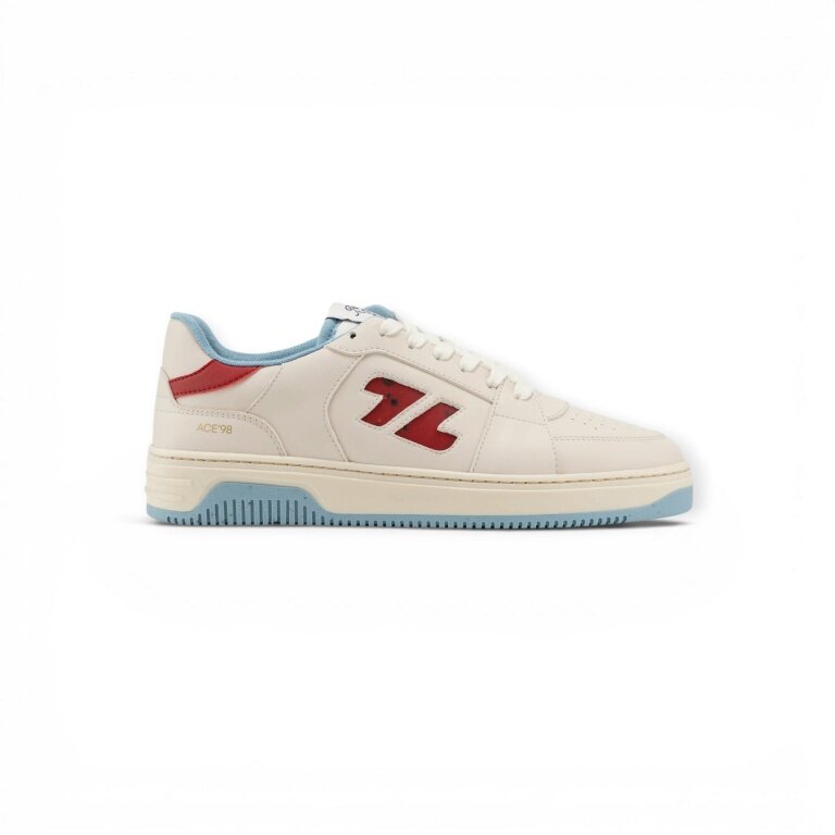 Zeta Sneaker Ace 98 kremowo-biały/niebieski/czerwony damski