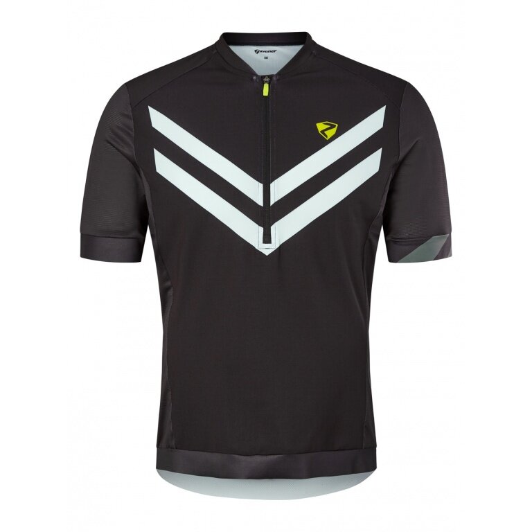 Ziener Koszulka rowerowa Nelis (Zamek błyskawiczny z przodu, trzy kieszenie z tyłu, wstawki z siateczki, szybkoschnąca) czarna Mężczyźni