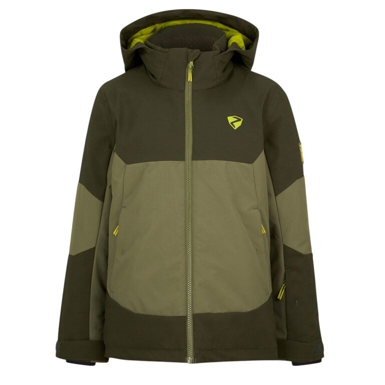 Ziener zimowa kurtka narciarska Agimo-Z (wodoodporna, wiatroszczelna, ciepła) 2025 moss green dziecięca