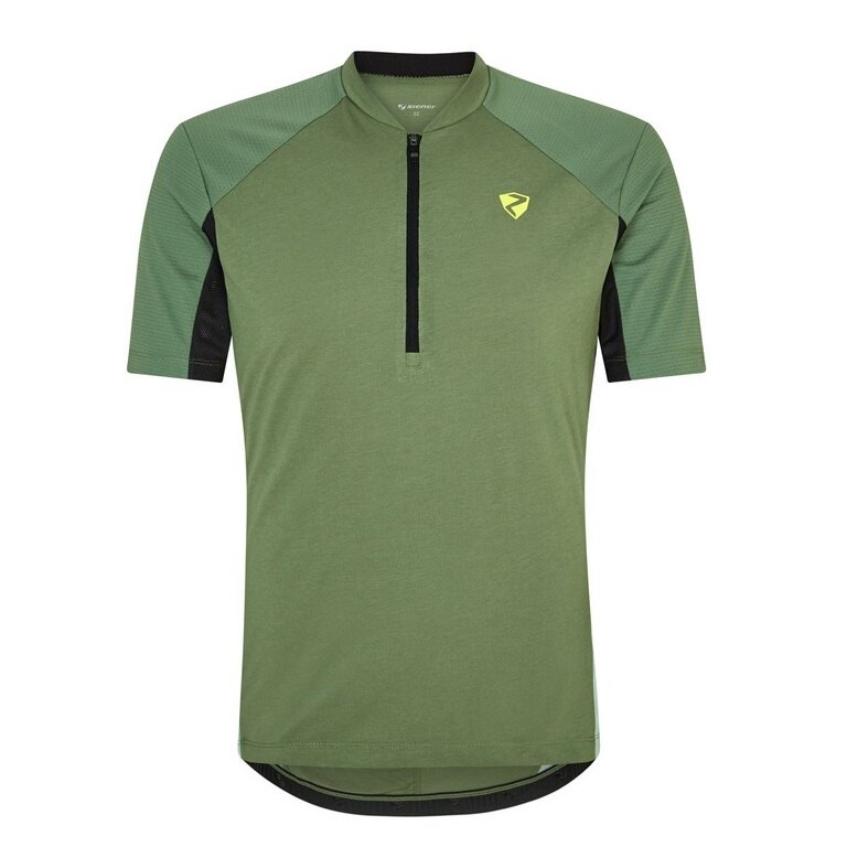 Ziener Koszulka rowerowa Nadex (Zamek błyskawiczny z przodu, wstawki siateczkowe, szybkoschnąca) zielona Mężczyźni
