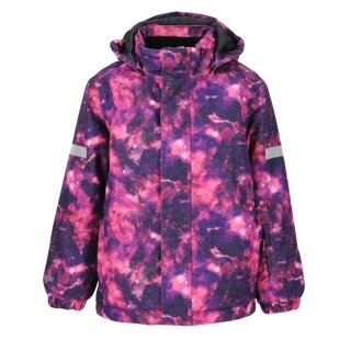 Zigzag Zimowa Kurtka Narciarska Funzone Printed Ski Jacket W-PRO 10000 (wodoodporna, wiatroszczelna) różowa/kolorowa dziewczęca