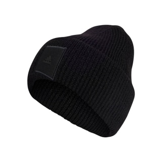 czapka zimowa adidas (beanie) z mankietem czarna męska