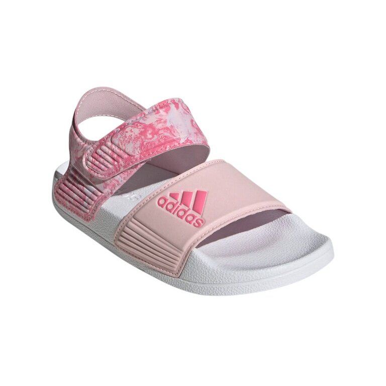 adidas Adilette sandały (rzep) różowy/biały dziewczęce