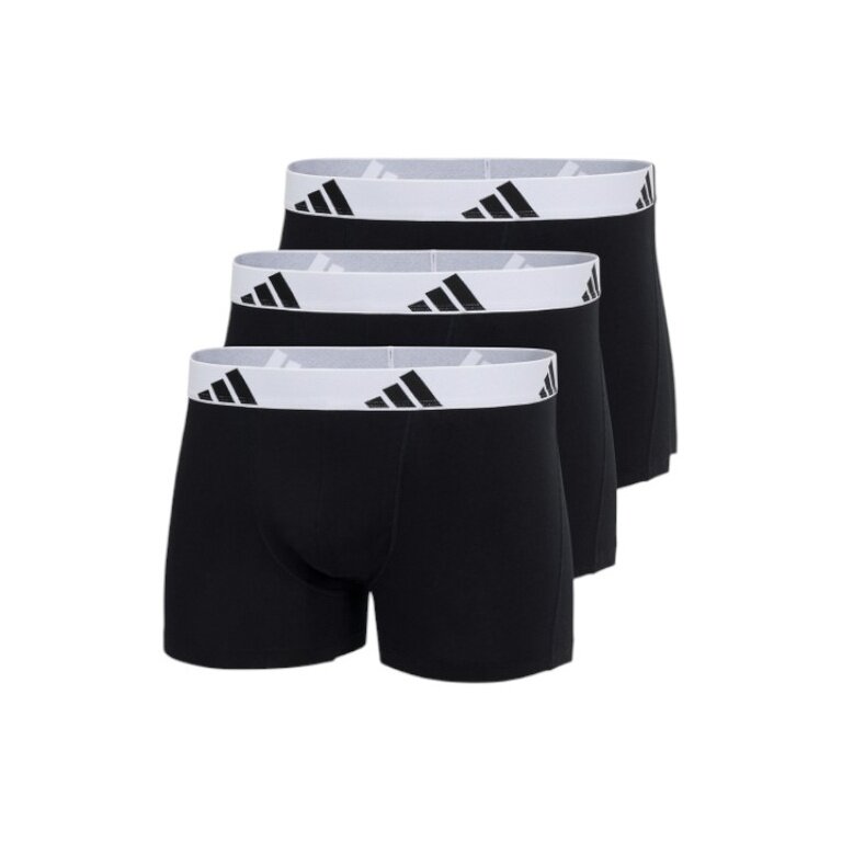 adidas bielizna bokserki trunk Active Flex Cotton czarny/biały mężczyźni - 3 sztuki