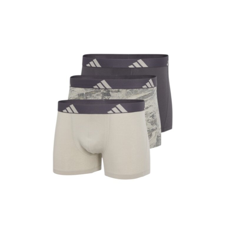 adidas bielizna bokserki Trunk Active Flex Cotton czarny/beżowy/zielony męskie - 3 sztuki