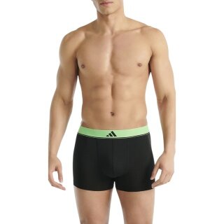 adidas bielizna bokserki Trunk Climacool Active Micro Flex Eco czarny/szary/lime zielony męskie - 3 sztuki