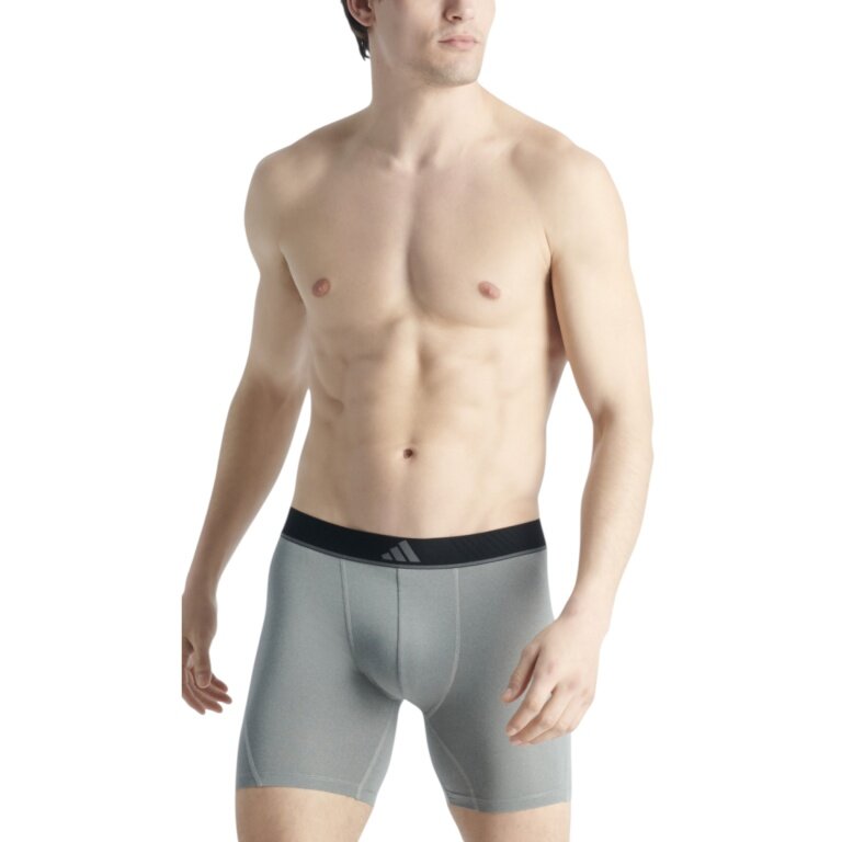 adidas bielizna bokserki Brief Active Micro Flex Eco wielokolorowe szare/czarne męskie - 3 sztuki