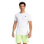 adidas Koszulka tenisowa Climacool+ Airchill Freelift (wąska, optymalna swoboda ruchów) biała Mężczyźni