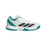 adidas buty tenisowe Courtflash Allcourt 2025 białe/teal niebieskie dla chłopców
