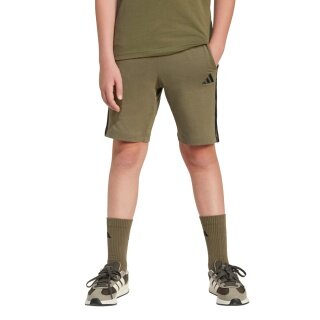 spodenki treningowe adidas Essentials (bawełna) krótkie oliwkowe dla chłopców