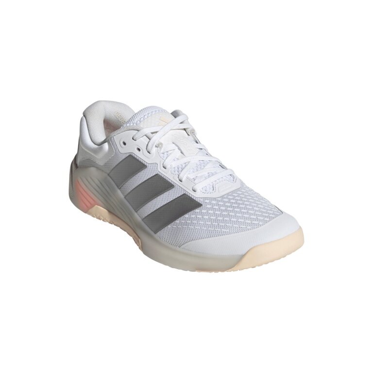 adidas Buty fitness Dropset 4 Power Trainer biało-srebrne damskie