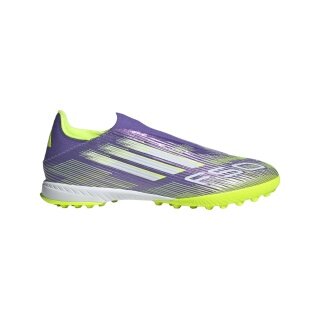 adidas buty piłkarskie F50 League LL TF (sztuczna trawa, twarde boiska) fioletowo-limonkowe męskie