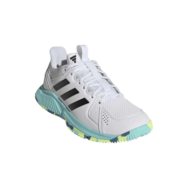 adidas halowe buty sportowe Court Flight białe/niebieskie/czarne dla kobiet
