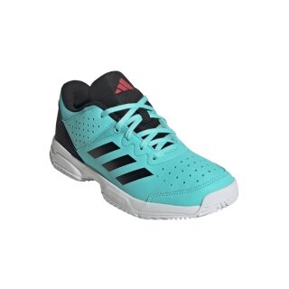 adidas halowe buty do tenisa Court Stabil aquablau/czarny dziecięce