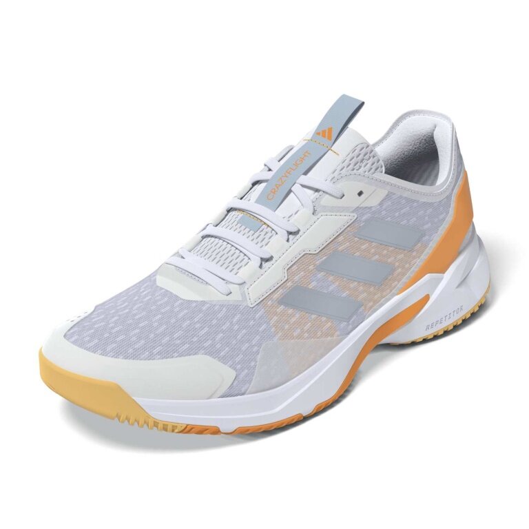 adidas halowe buty do gry CrazyFlight 6 białe/srebrne/pomarańczowe damskie
