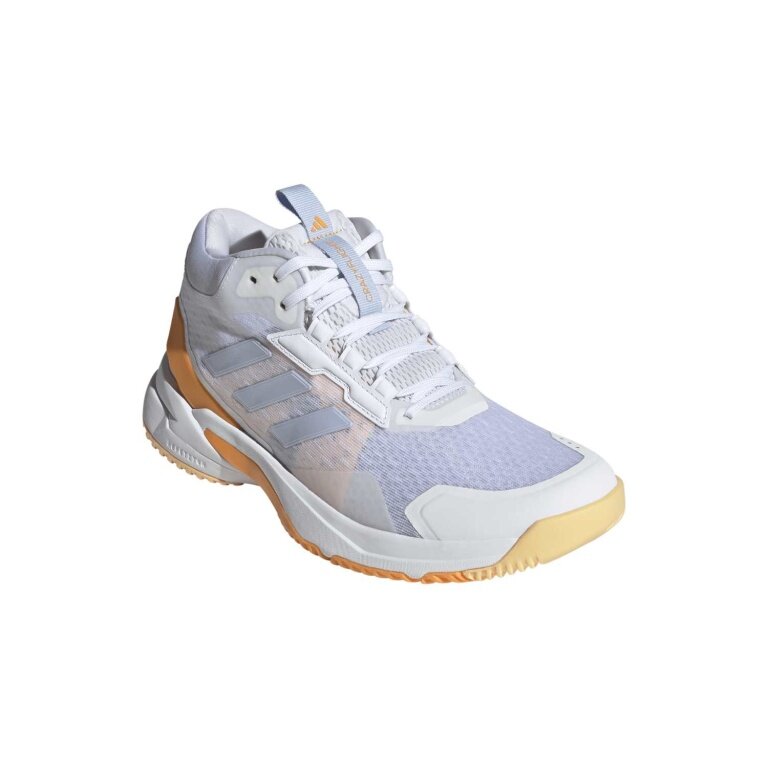 adidas halowe buty do gry CrazyFlight 6 Mid szare/białe/pomarańczowe damskie