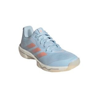 adidas halowe buty do tenisa CrazyFlight 7 jasnoniebiesko/pomarańczowe damskie