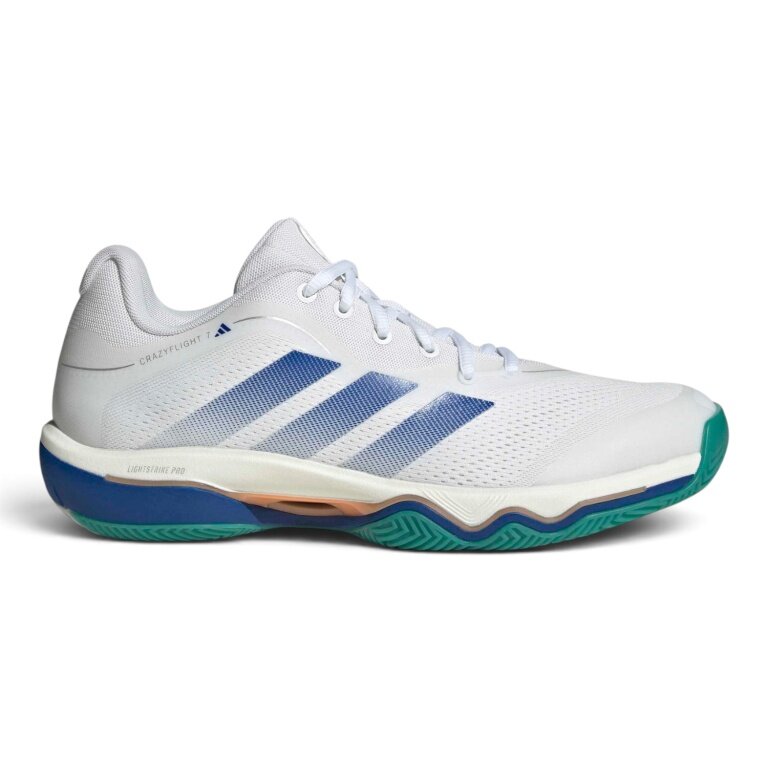 adidas halowe buty do tenisa CrazyFlight 7 białe/niebieskie męskie