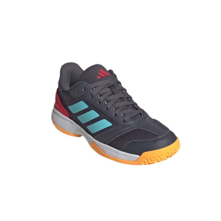adidas halowe buty do tenisa Ligra 8 ciemnoszare/kolorowe dla dzieci