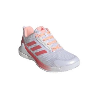 adidas Halowe buty do tenisa Novaflight 2 białe/koralowe damskie