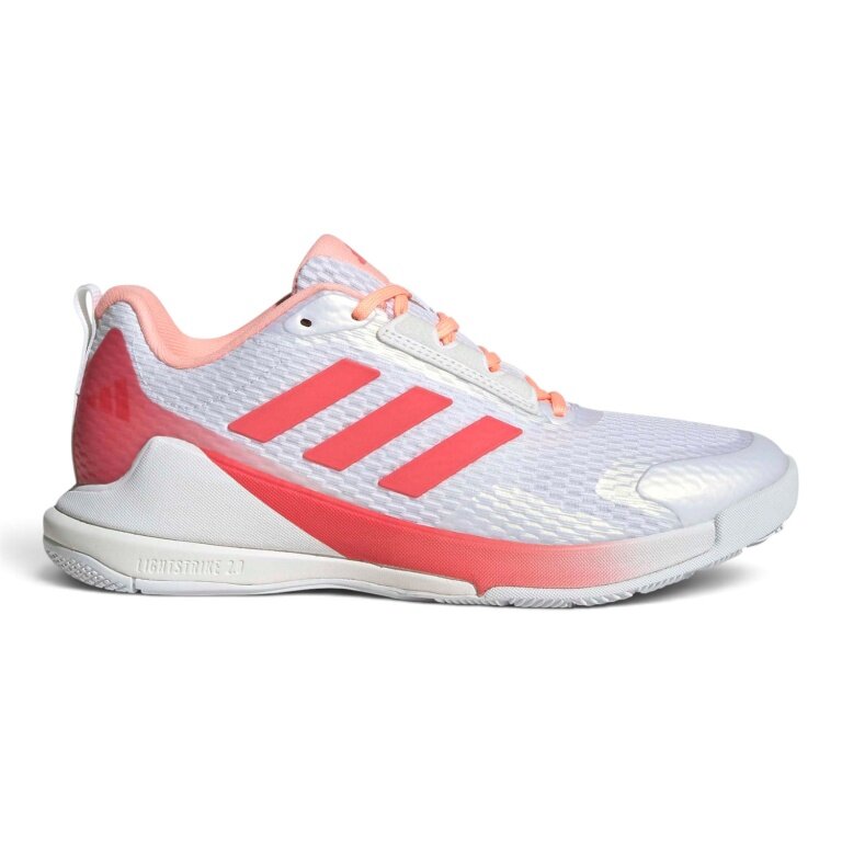 adidas Halowe buty do tenisa Novaflight 2 białe/koralowe damskie