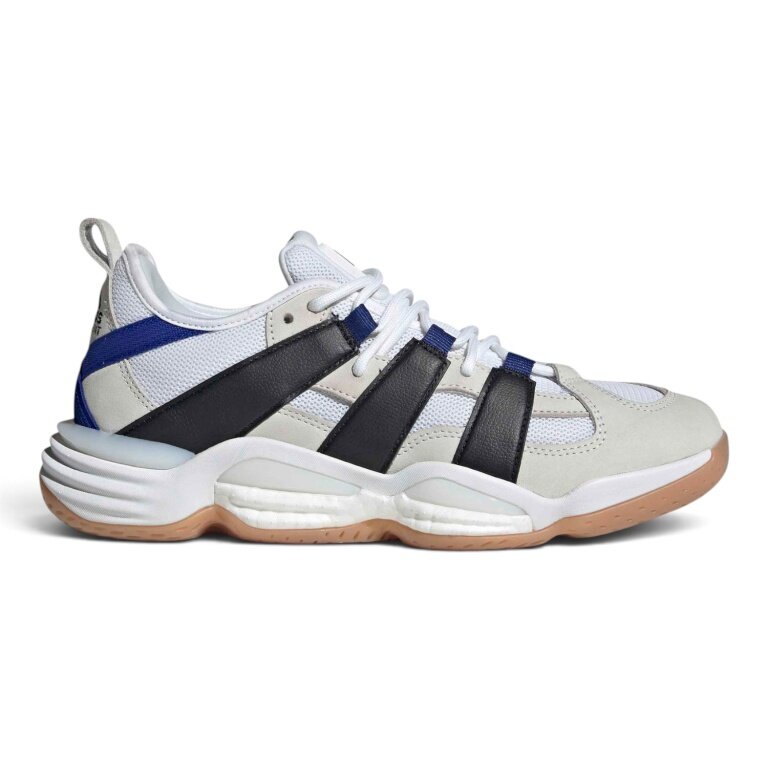 adidas halowe buty sportowe Stabil 16 2026 białe/czarne/niebieskie męskie