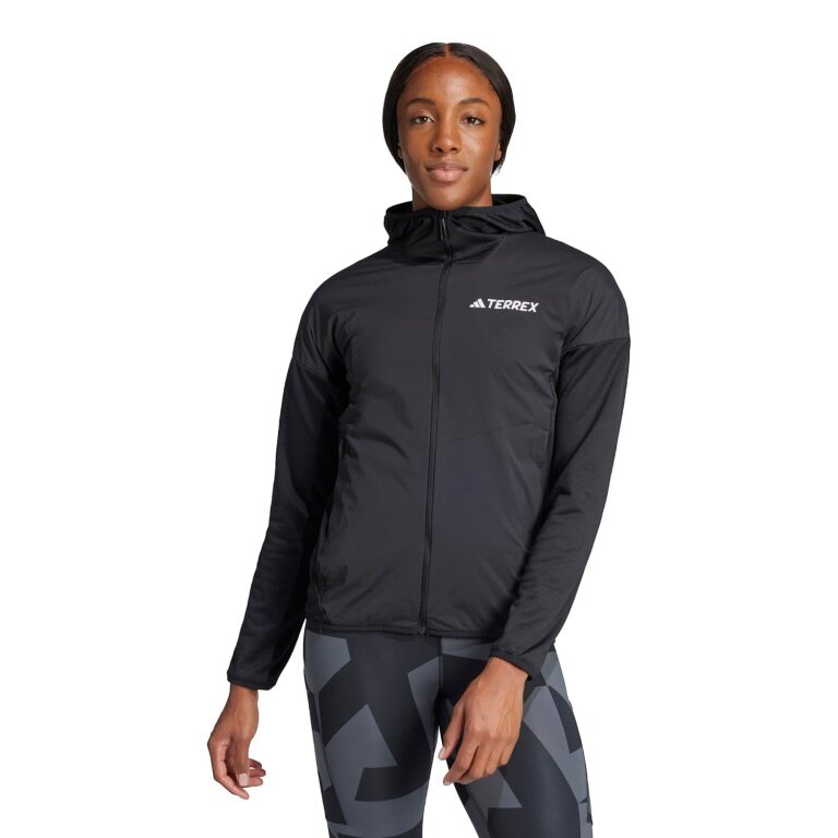 adidas bluza z kapturem Terrex Xperior Climawarm+ Wind Light Fleece (wąski krój) czarna damska