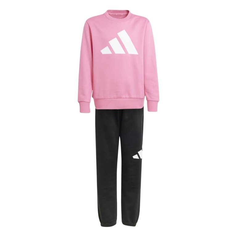 adidas dres Essentials (mieszanka bawełny) różowy/czarny dziewczęcy