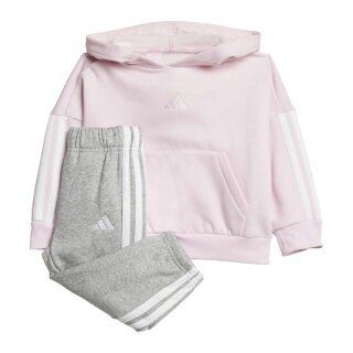 dres adidas Essentials (mieszanka bawełny) różowy/szary dla małych dziewczynek