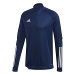 adidas Koszulka z długim rękawem Condivo 20 Top (recyklingowany poliester, 1/4 Zamek) granatowa Męska