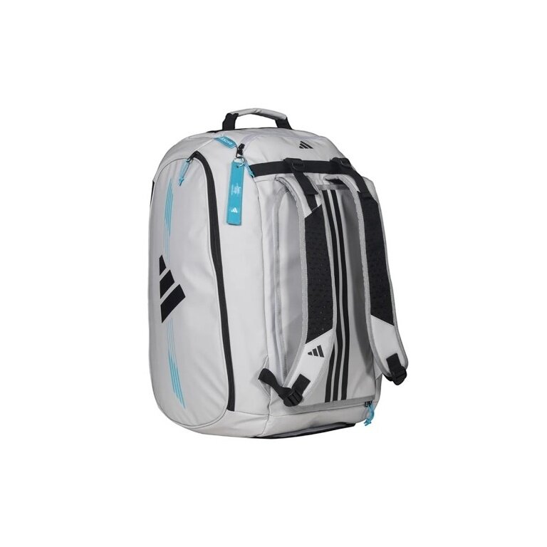 torba tenisowa adidas Racketbag Protour 3.4 (torba na rakiety, kieszeń na buty) srebrna/niebieska/czarna
