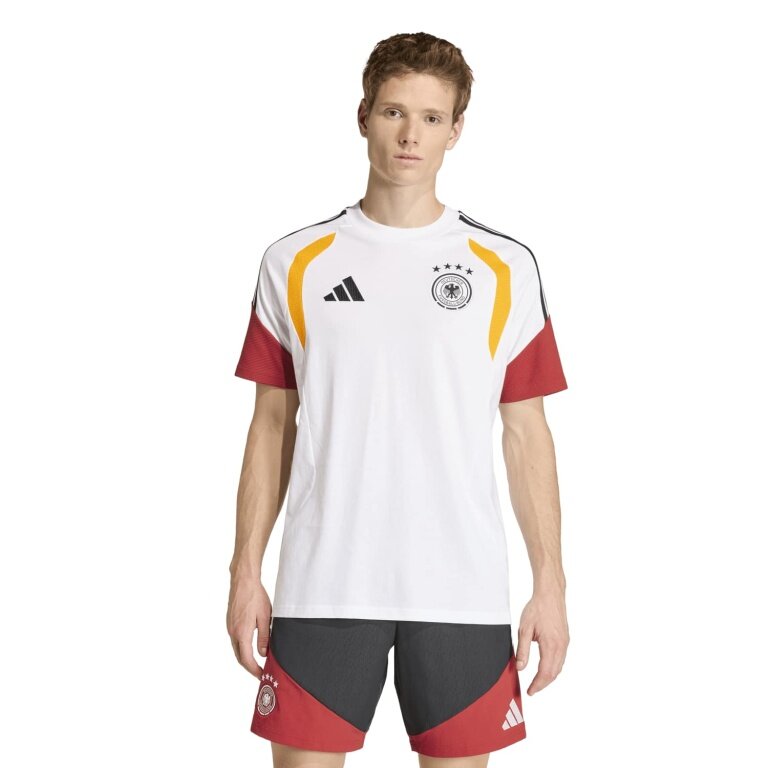 adidas T-shirt rekreacyjny Niemcy 26 Tiro Sweat Tee (bawełna) biały męski
