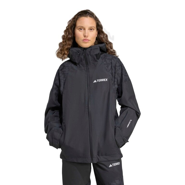 kurtka narciarska adidas Terrex Xperior Hybrid PRIMEKNIT CLIMAPROOF+ (wodoodporna) czarna damska