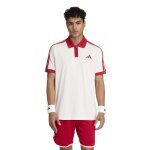 adidas Polo tenisowe Classics 2026 biało-czerwone męskie