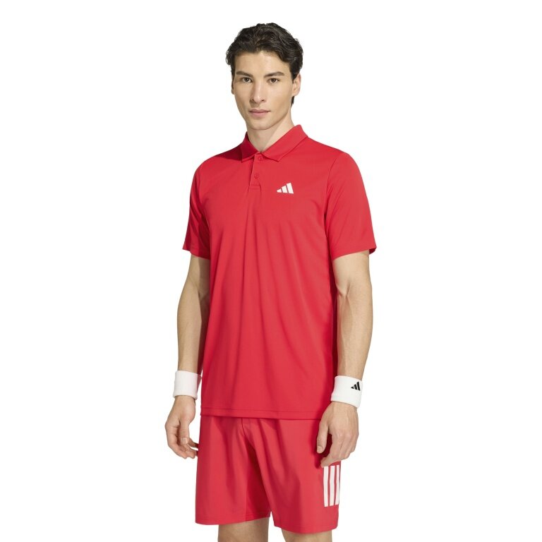 adidas Polo tenisowe Club FreeLift czerwone męskie