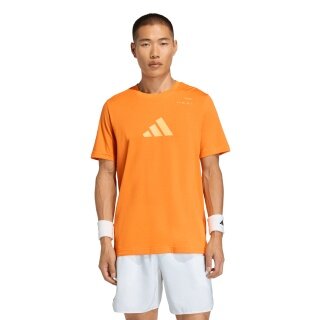 adidas Koszulka tenisowa Climacool+ Airchill Freelift (wąska, optymalna swoboda ruchów) 2026 pomarańczowa męska