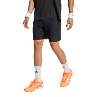adidas spodenki tenisowe Climacool Short 2w1 (Spodenki+Legginsy) 2026 czarne/pomarańczowe męskie