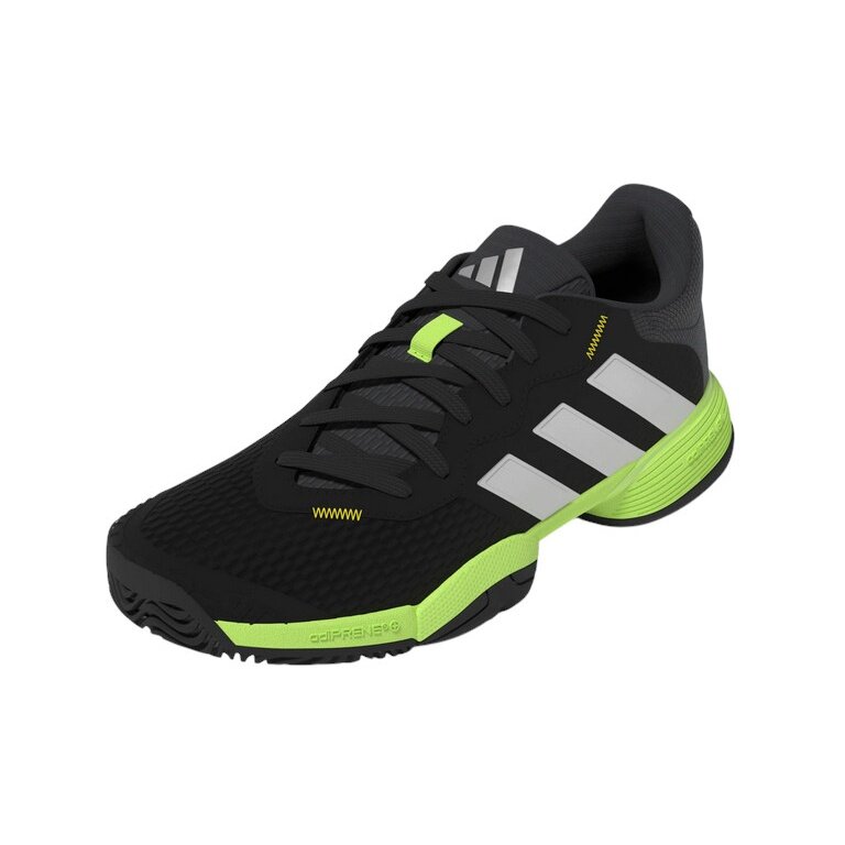 adidas buty tenisowe Barricade Allcourt 2025 czarne/limonkowe dziecięce