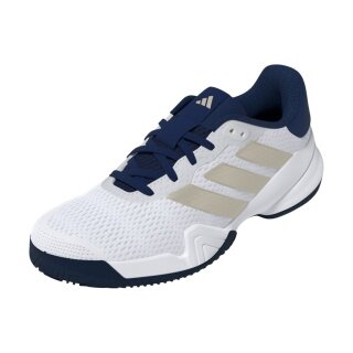 adidas buty tenisowe Barricade Allcourt 2026 białe/granatowe dziecięce