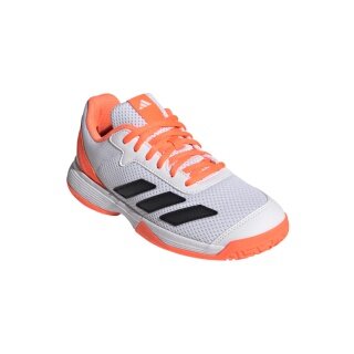 adidas buty tenisowe Courtflash Allcourt białe/pomarańczowe dla dzieci
