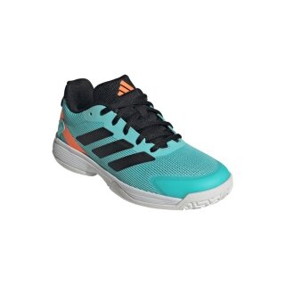 adidas buty tenisowe Ubersonic Allcourt 2025 turkusowo-niebieskie dziecięce