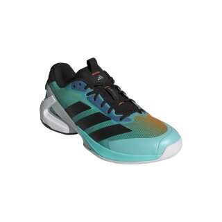 adidas buty tenisowe adizero Ubersonic 5 Allcourt/lekkość turkusowo-niebieskie/czarne/pomarańczowe męskie