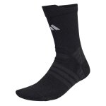 Skarpety tenisowe adidas Crew z wyściółką - mieszanka materiałów - czarne - 1 para
