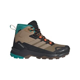 adidas Buty trekkingowe Terrex Skychaser AX5 Mid Climawarm+ GTX (wodoodporne) brązowo/czarny/teal niebieski męskie
