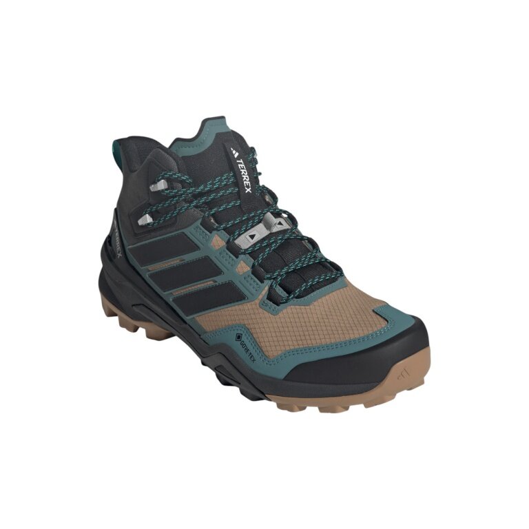 adidas Buty trekkingowe Terrex Skychaser Mid GTX (wodoodporne) czarne/zielone/brązowe męskie