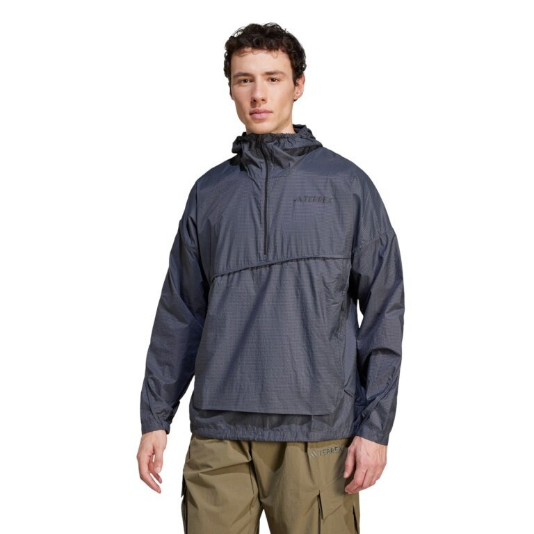 adidas Kurtka przeciwwiatrowa Terrex Xploric Wind Anorak szara męska