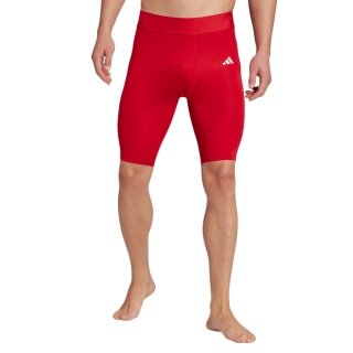 adidas Sportowe Spodnie Techfit (elastyczny pas) krótkie czerwone męskie