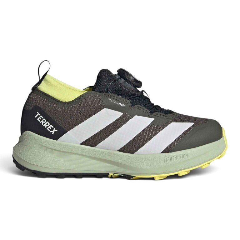 adidas Buty do biegania w terenie Terrex Agravic Boa 2026 (system sznurowania BOA) czarne/żółte dziecięce