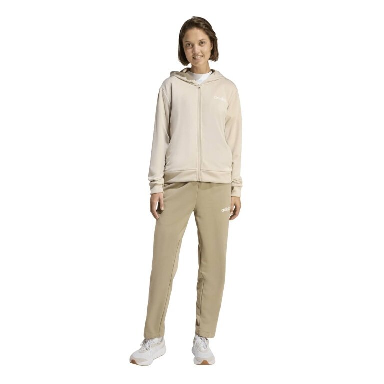 adidas dres treningowy Essentials Linear beżowo/khaki zielony damski